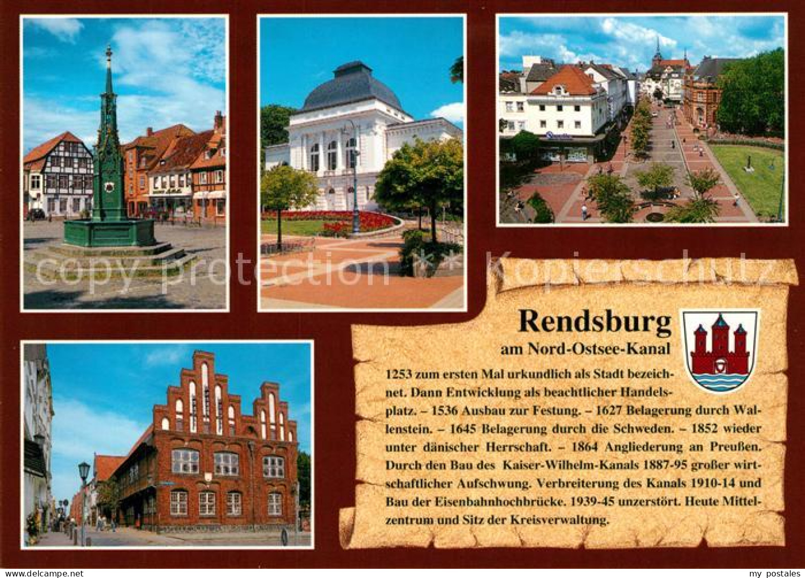 73181409 Rendsburg Markt Brunnen Park Rathaus Rendsburg - Rendsburg