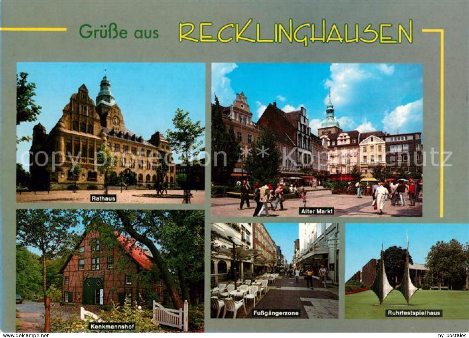 73181231 Recklinghausen Westfalen Rathaus Alter Markt Kenkmannshof Fussgaengerzo - Recklinghausen