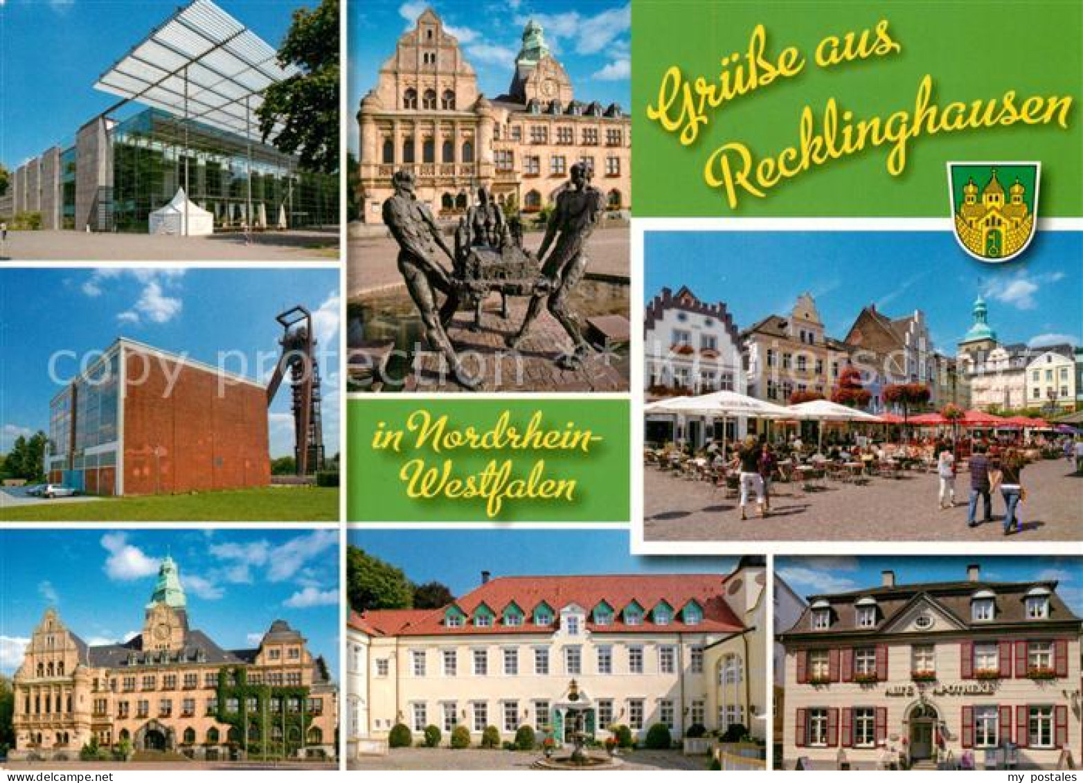 73181221 Recklinghausen Westfalen Marktplatz Denkmal Rathaus Amtsgericht Recklin - Recklinghausen