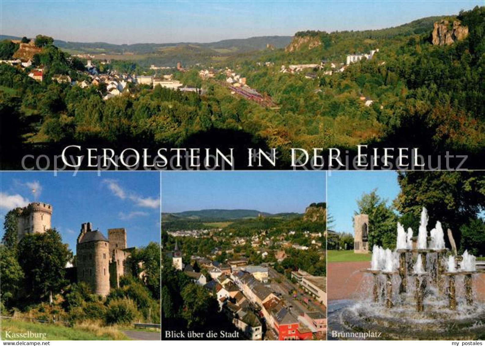 73181181 Gerolstein Kasselburg Brunnenplatz Panoarmen Gerolstein - Gerolstein