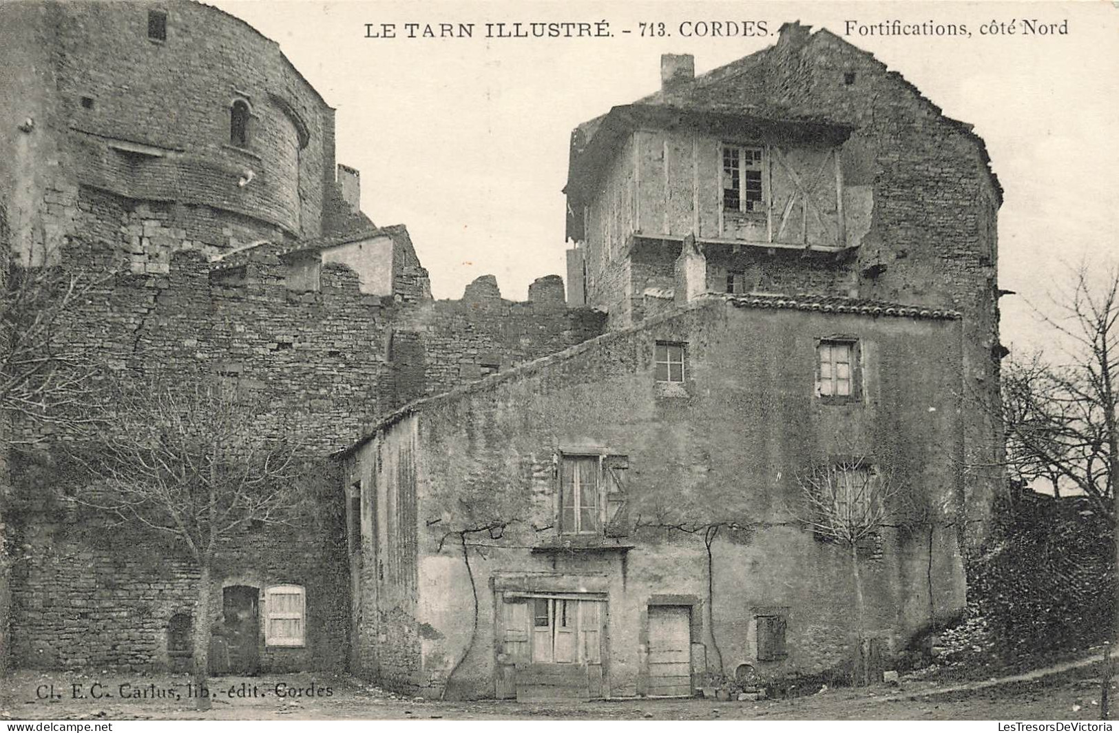 FRANCE - Le Tarn Illustré - Cordes - Vue Générale De La Fortifications - Côté Nord  - Carte Postale Ancienne - Cordes