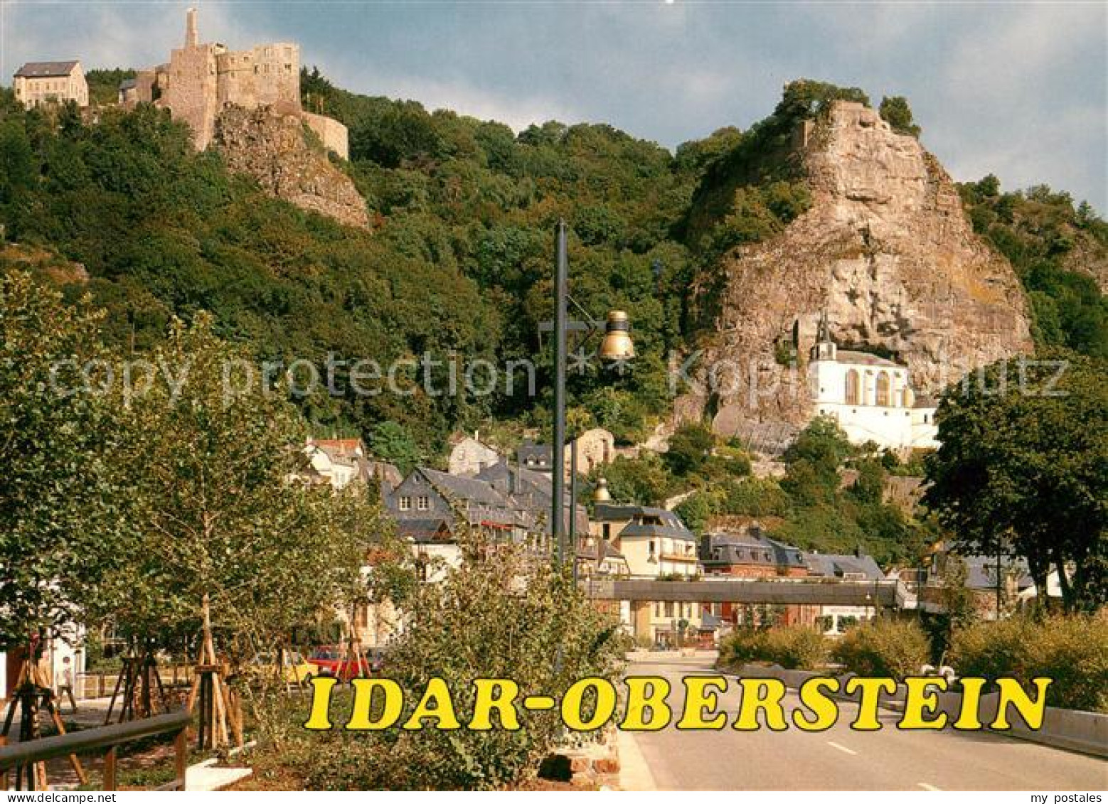 73181118 Idar-Oberstein Schlossruine Felsenkirche Idar-Oberstein - Idar Oberstein