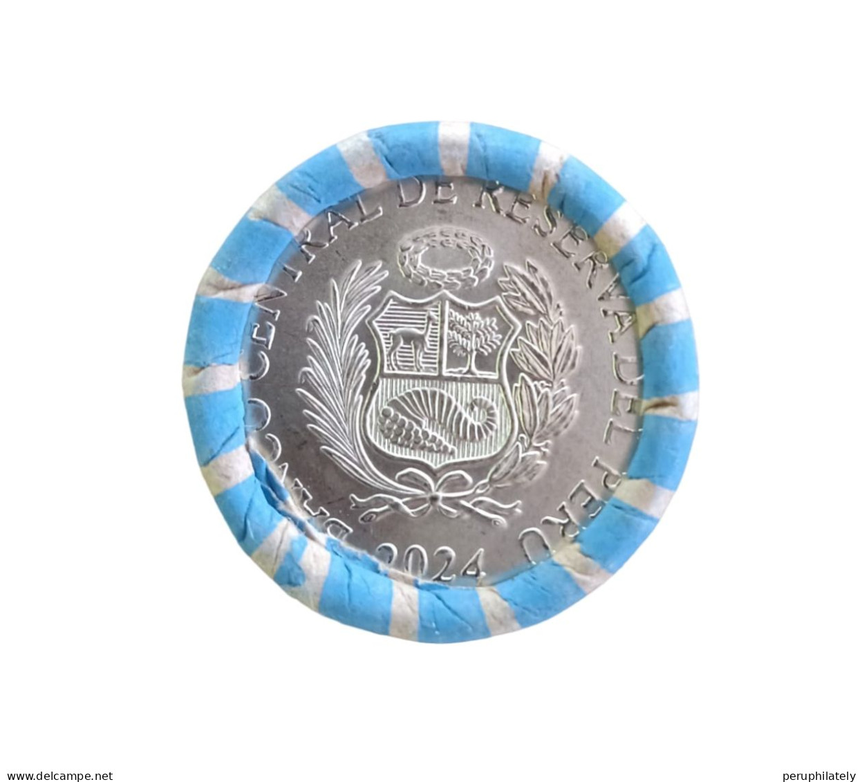 Peru 50 Centimos Coin Year 2024 X 01 , UNC - Peru