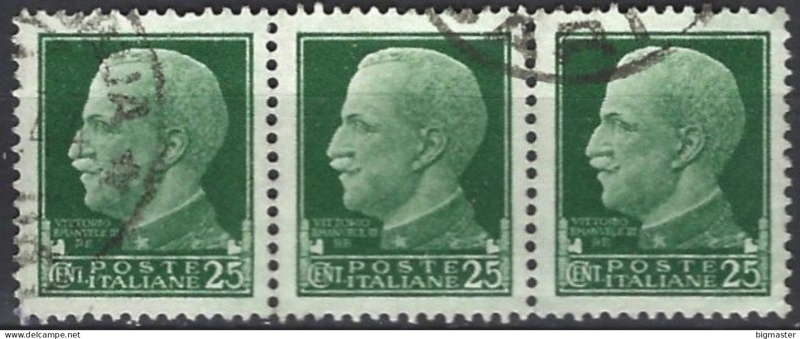 1929 Regno D'italia U IT248 Imperiale Striscia 3 Val Fu - Oblitérés