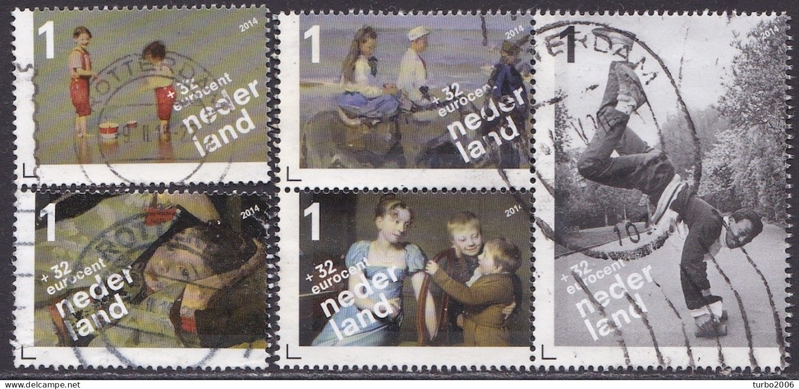 2014 Kinderzegels Complete Gestempelde Serie Uit Het Vel NVPH 3235 A/e - Gebruikt