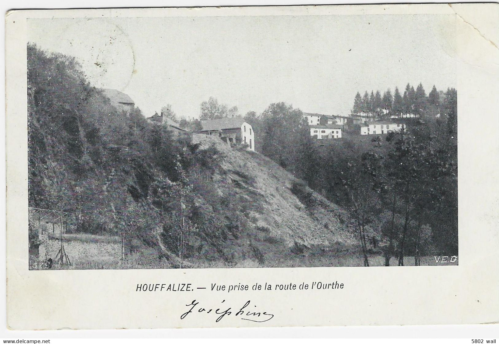 HOUFFALIZE : Vue Prise De La Route De L'Ourthe - 1904 - Houffalize