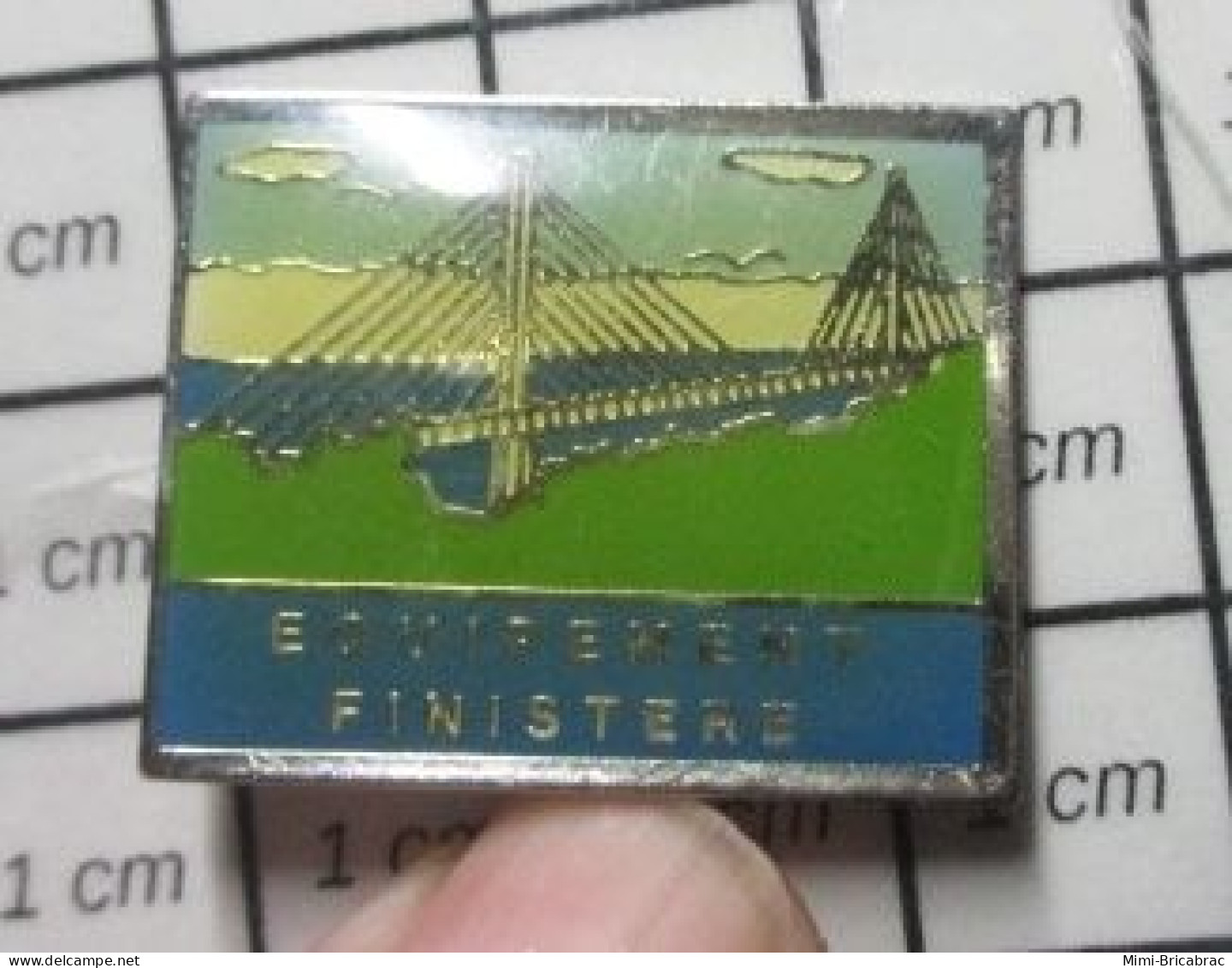 310c Pin's Pins / Beau Et Rare / ADMINISTRATION / GRAND PONT A HAUBANS EQUIPEMENT DU FINISTERE - Administrations