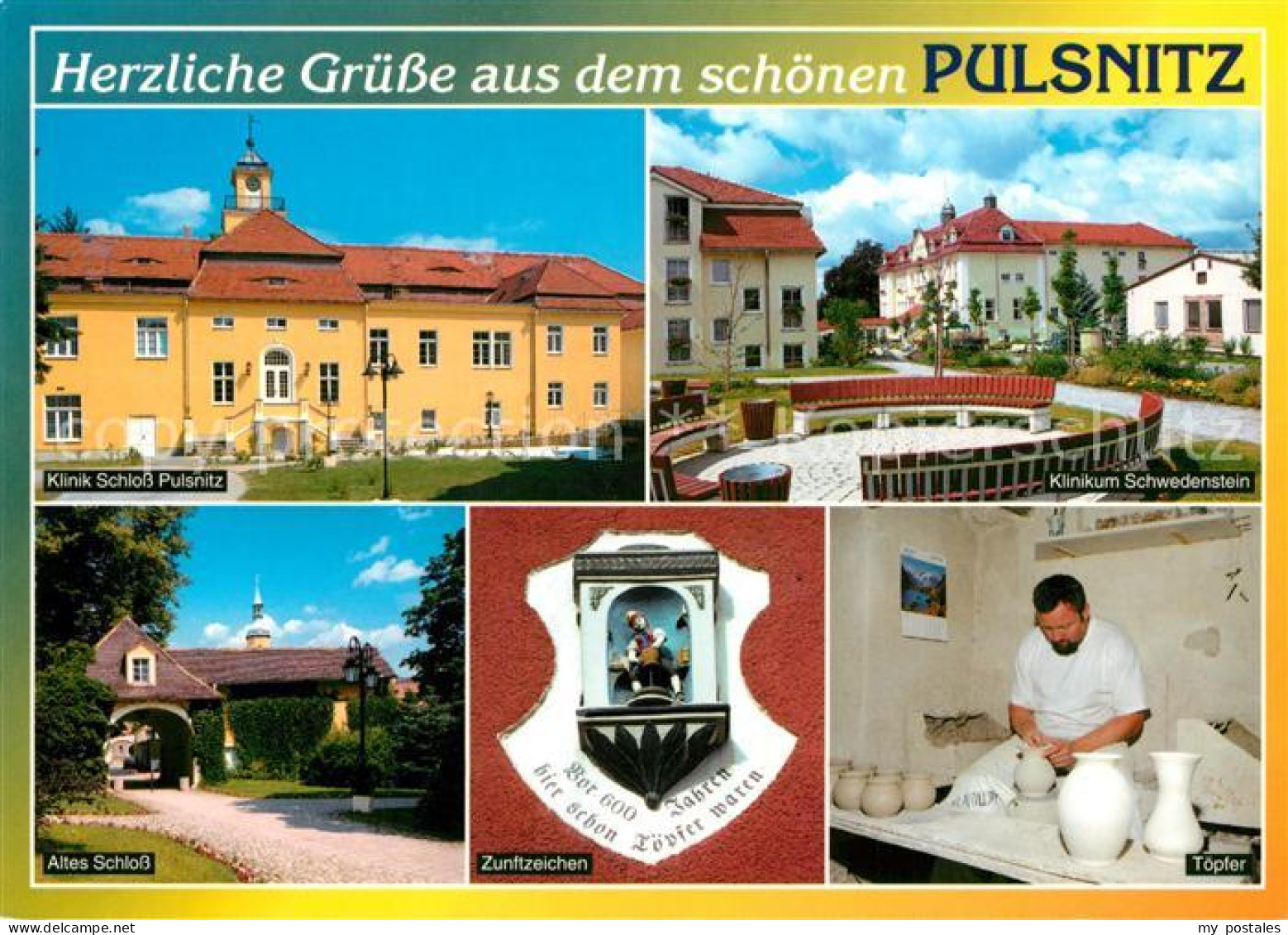 73180421 Pulsnitz Sachsen Klinik Schloss Zunftzeichen  Pulsnitz Sachsen - Pulsnitz