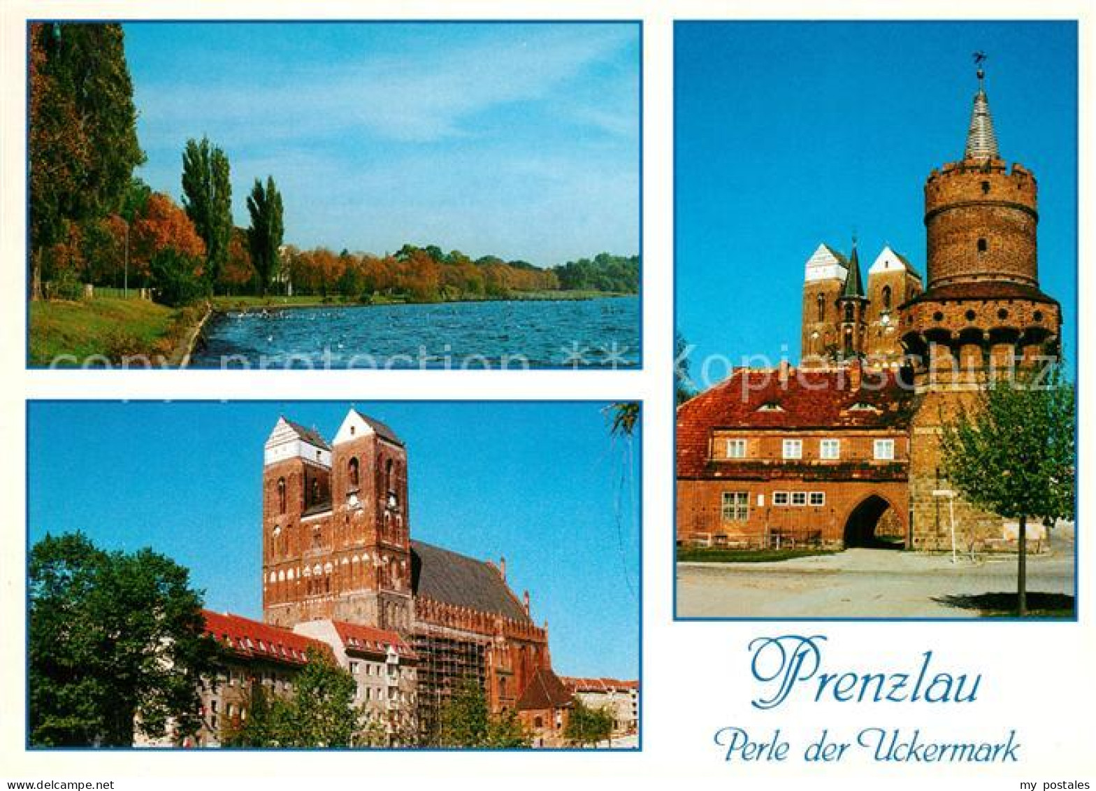 73180396 Prenzlau Uckersee-Promenade Marienkirche Mitteltor  Prenzlau - Prenzlau