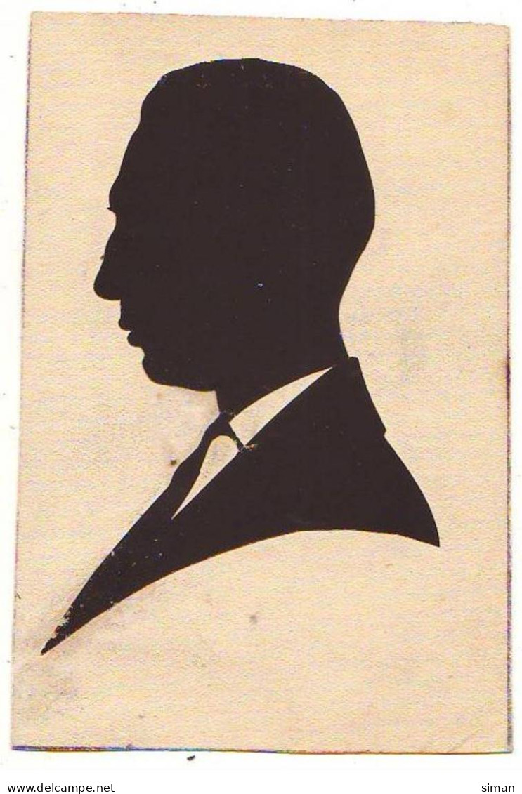 N°21265 - Silhouette - Profil D'un Homme En Costume - Scherenschnitt - Silhouette