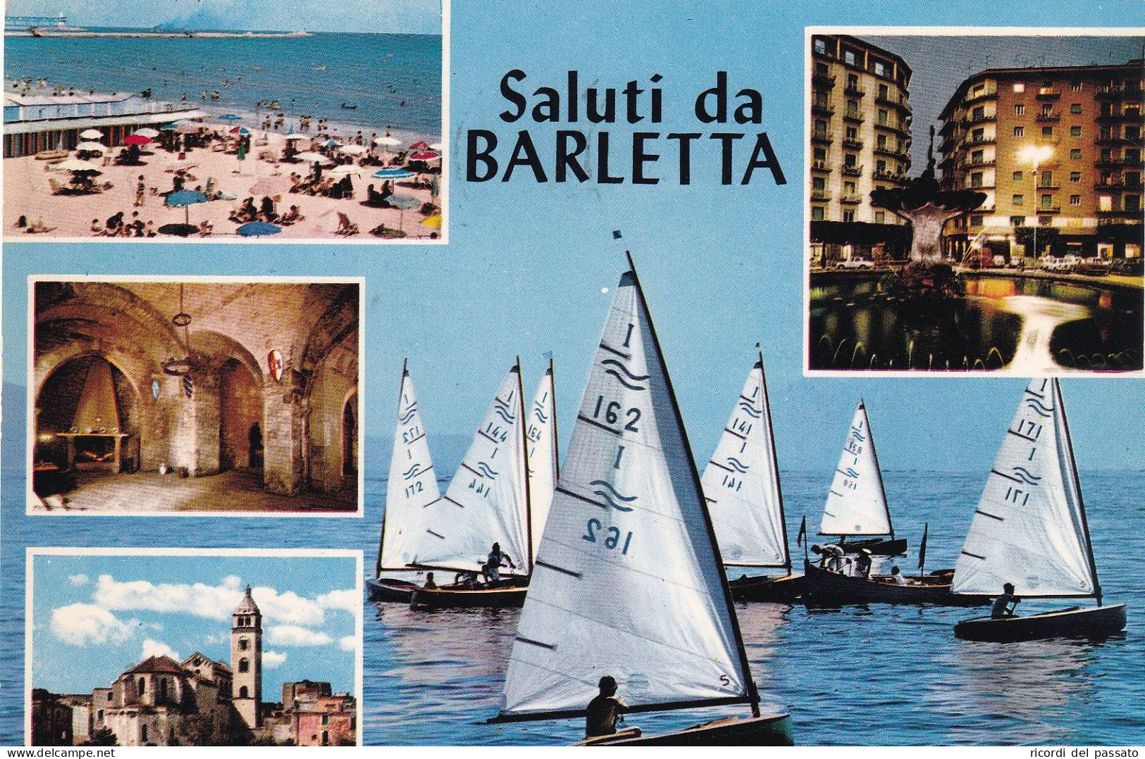 Cartolina Barletta - Saluti Con Vedutine - Barletta