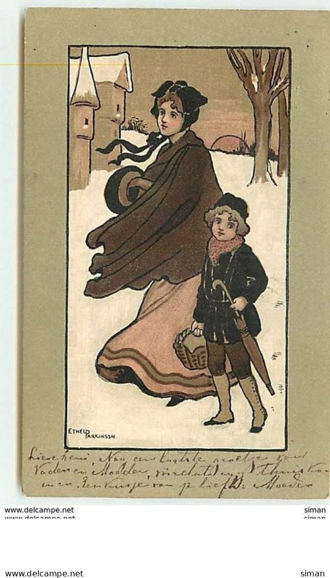 N°10307 - Carte Illustrateur - Ethel Parkinson - MM Vienne N°195 - Femme Et Enfant - Parkinson, Ethel