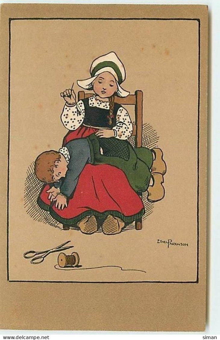 N°10316 - Carte Illustrateur - Ethel Parkinson - Jeunes Hollandais : Racommodage - Parkinson, Ethel