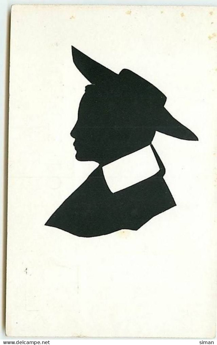 N°11221 - Carte Fantaisie - Silhouette - Homme Avec Un Chapeau - Silhouettes