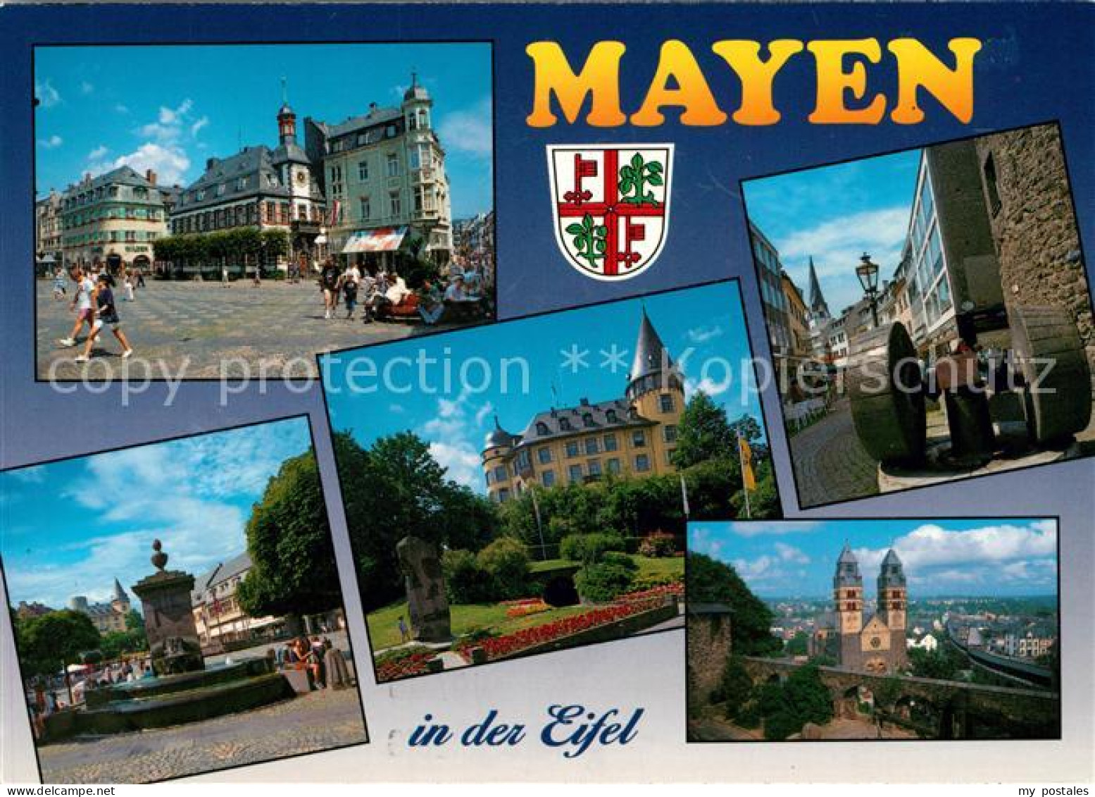 73179929 Mayen Marktplatz Kirche Burg Mayen - Mayen