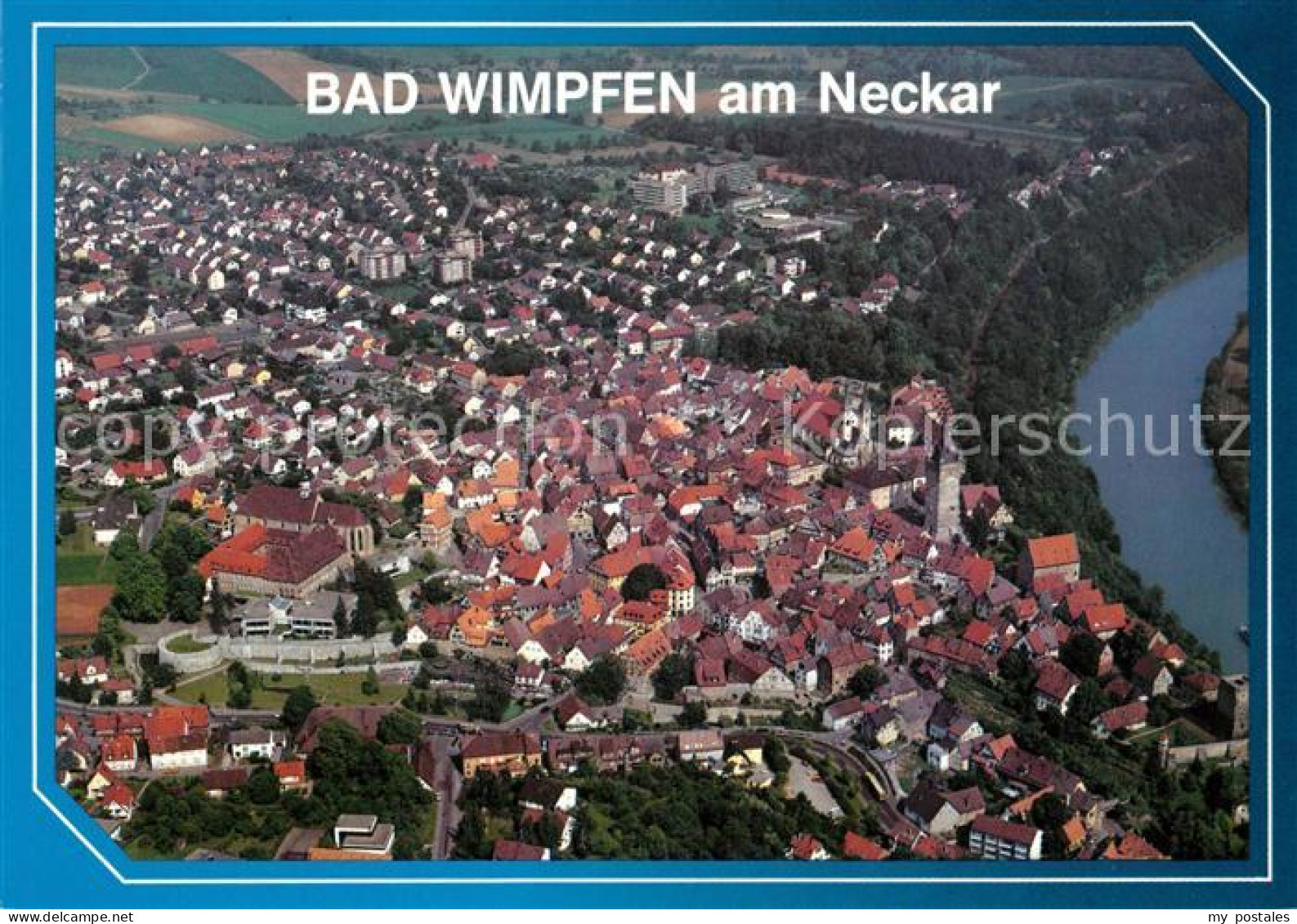 73179912 Wimpfen Bad Fliegeraufnahme Kirche Blauen Turm Wimpfen Bad - Bad Wimpfen