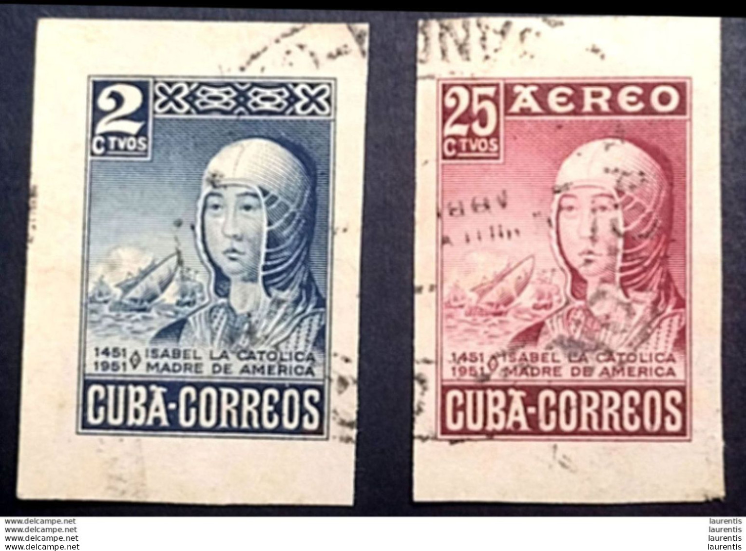 D575  Isabel La Catolica - 1952 - Stamps From The Imperforated Sheet - Used - Cb - 3,25 (20) - Oblitérés