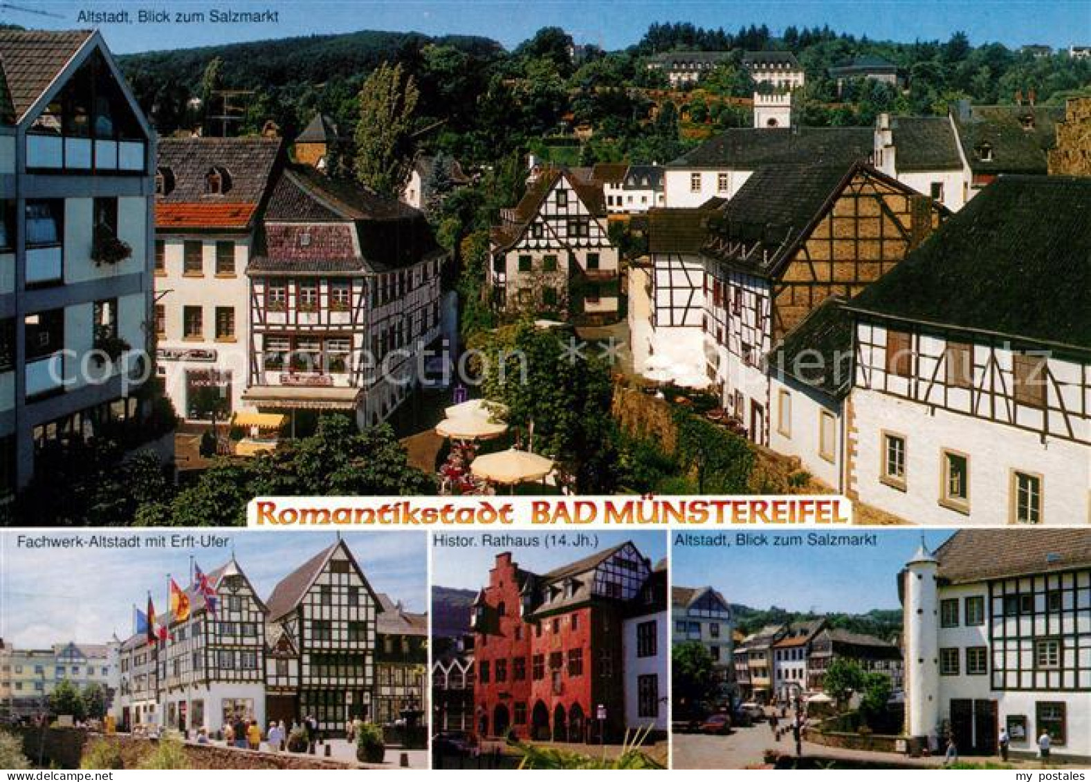 73179484 Bad Muenstereifel Fachwerkhaeuser Erft Ufer Rathaus  Bad Muenstereifel - Bad Münstereifel