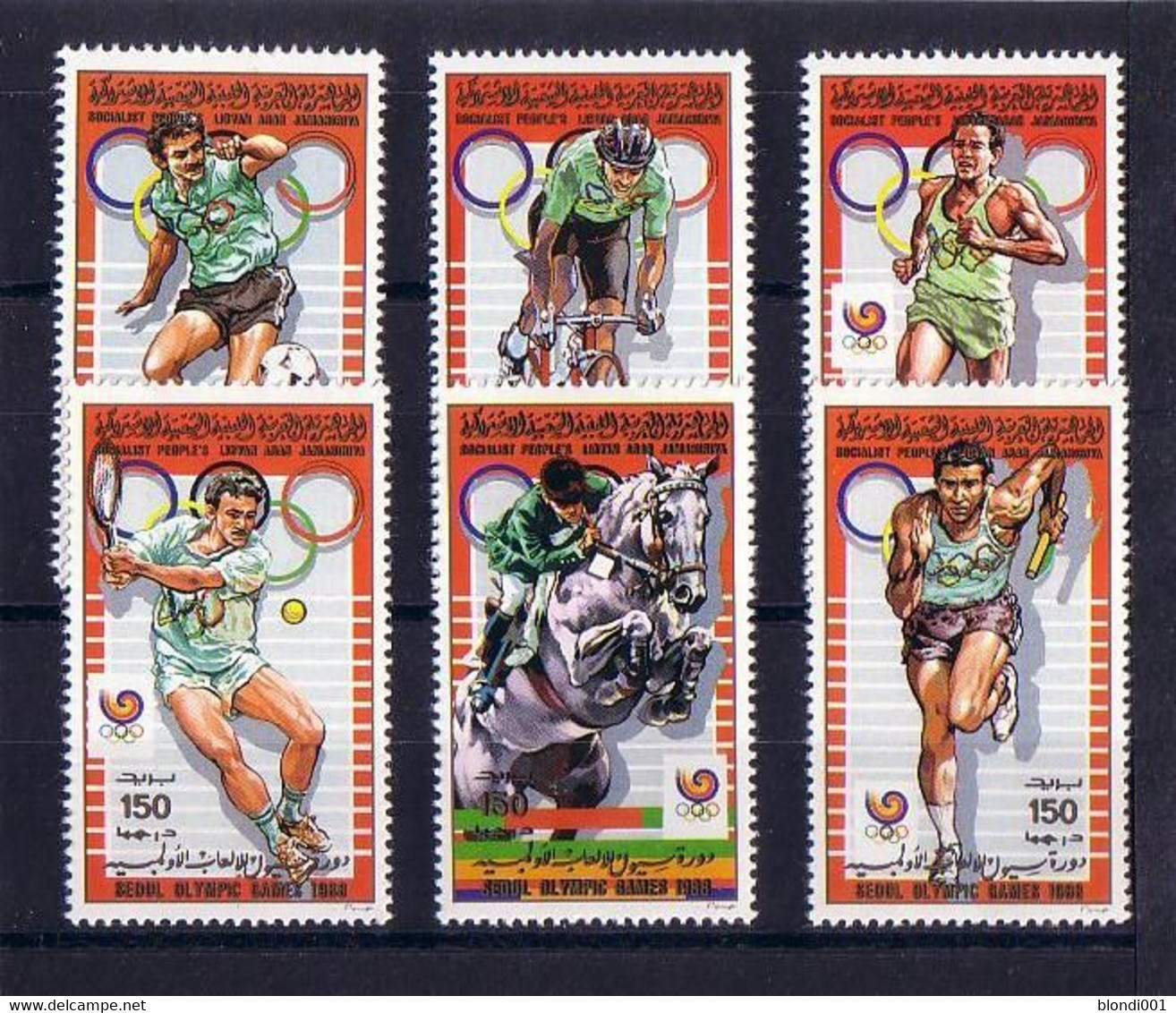 Olympics 1988 - Tennis - LIBYA - Set MNH - Summer 1988: Seoul