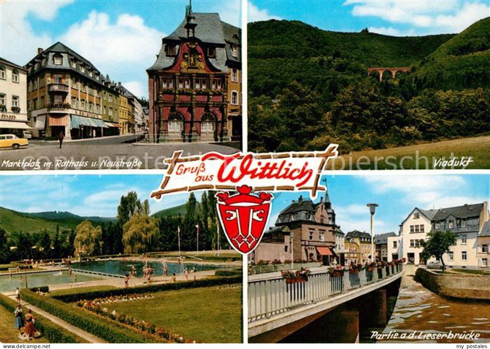 73179452 Wittlich Marktplatz Viadukt Schwimmbad Lieserbruecke Rathaus Neustrasse - Wittlich