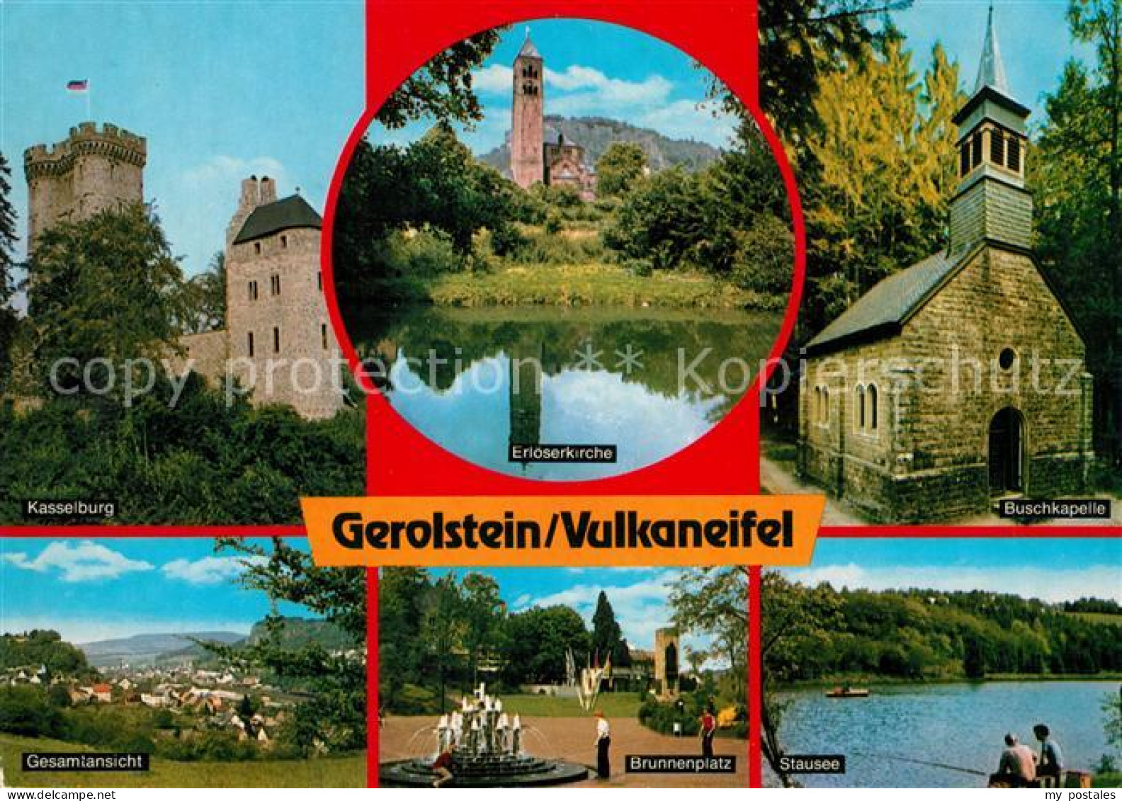 73179347 Gerolstein Kasselburg Buschkapelle Brunnenplatz Stausee Panorama Gerols - Gerolstein