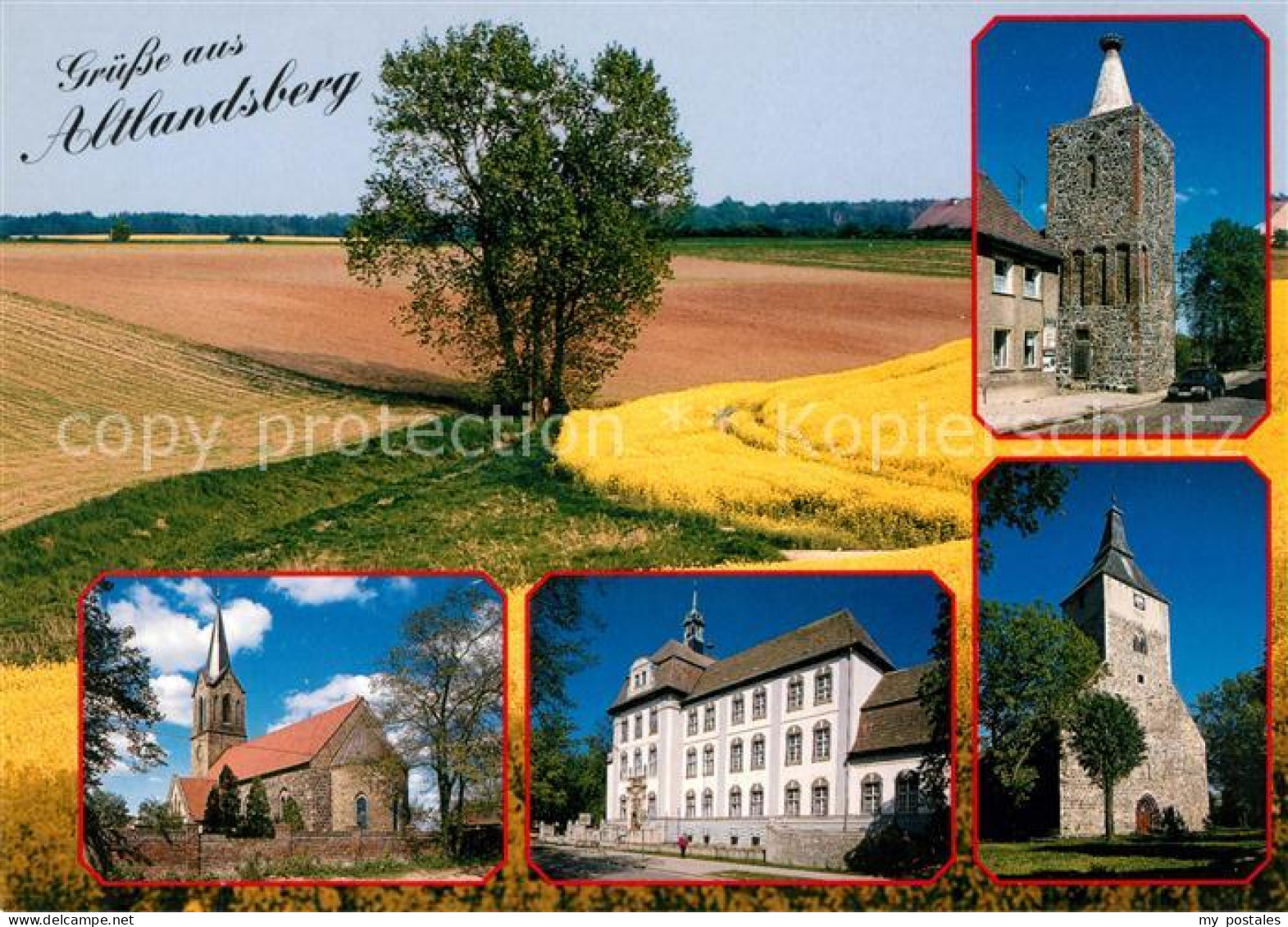 73179314 Altlandsberg Landschaft Storchenturm OT Seeberg Kirche Rathaus Altlands - Altlandsberg