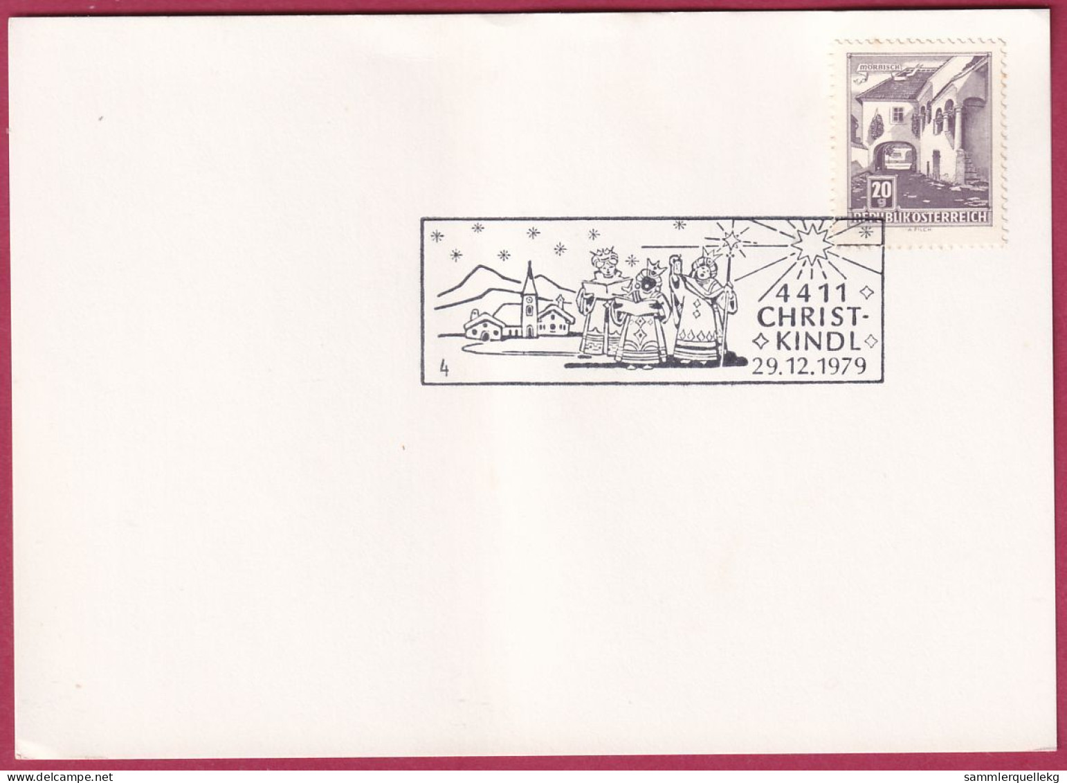 Österreich Sonderstempel Auf Karte, 4411 Christkindl 29. 12. 1979 - Storia Postale