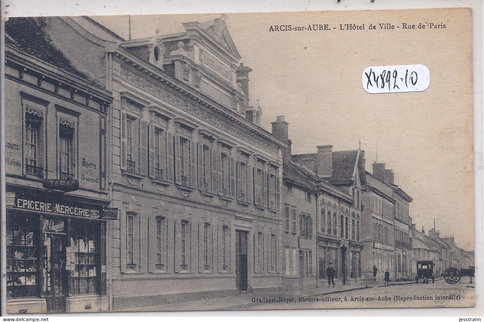 ARCIS-SUR-AUBE- L HOTEL DE VILLE- RUE DE PARIS - Arcis Sur Aube