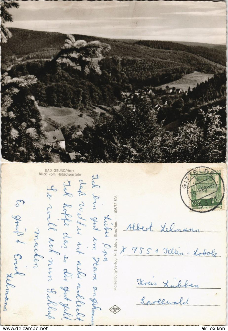 Ansichtskarte Bad Grund (Harz) Panorama-Ansicht Blick Vom Hübichenstein 1969 - Bad Grund