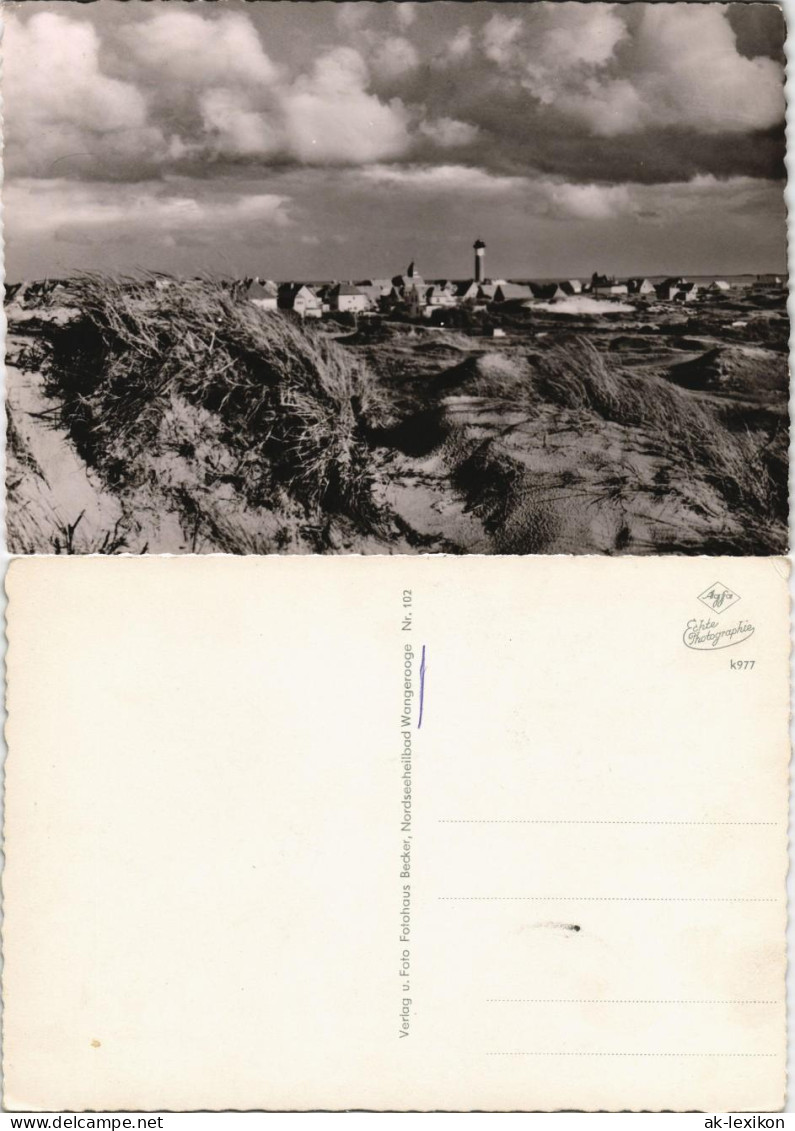 Ansichtskarte Wangerooge Meer Strand Düne Orts-Fernansicht 1960 - Wangerooge