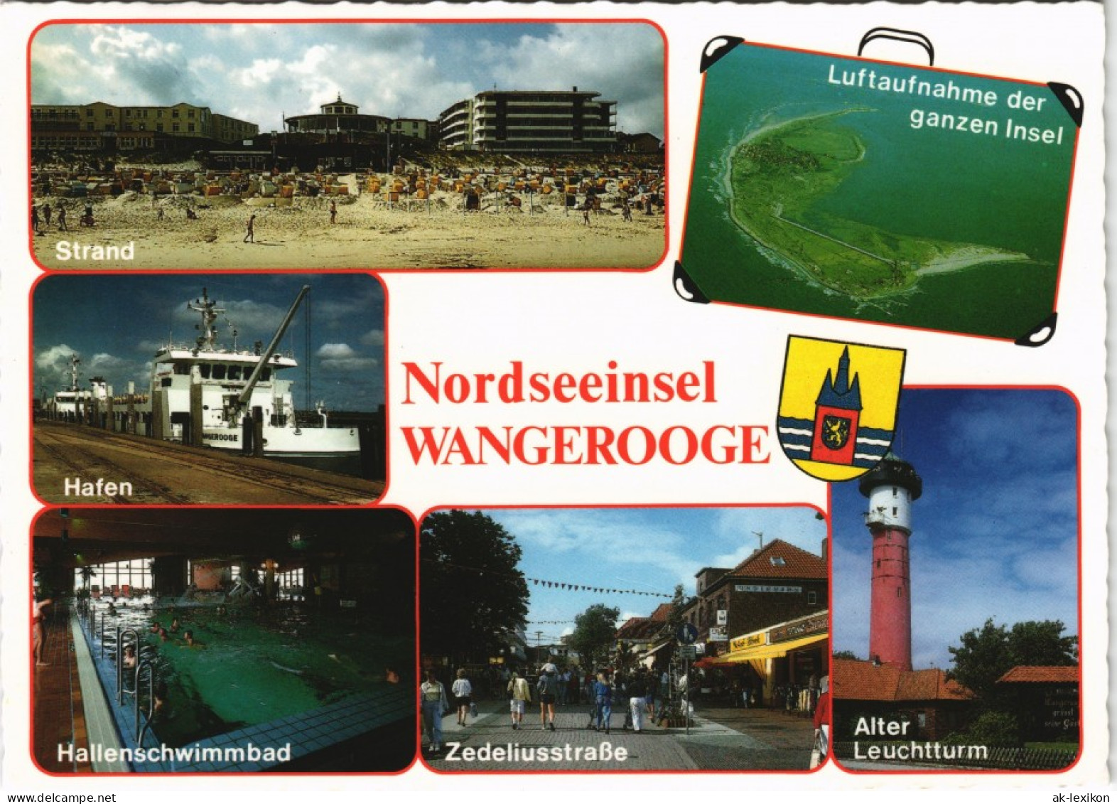 Wangerooge Mehrbildkarte Mit Luftaufnahme, Meer Strand Uvm. 1990 - Wangerooge