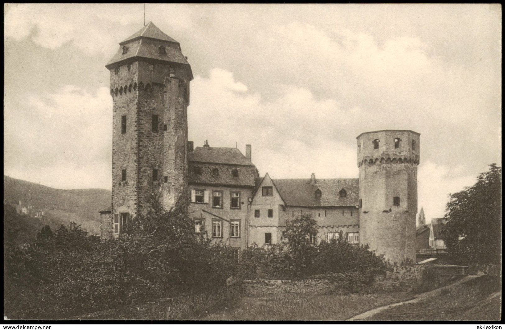 Ansichtskarte Oberlahnstein-Lahnstein Schloss (Castle) - Südseite 1909 - Lahnstein