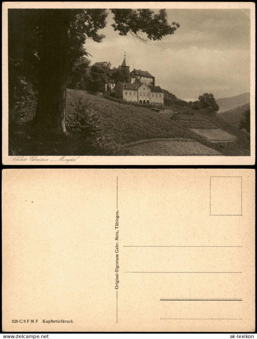 Ansichtskarte Gernsbach Schloß Eberstein Murgtal 1919 - Gernsbach