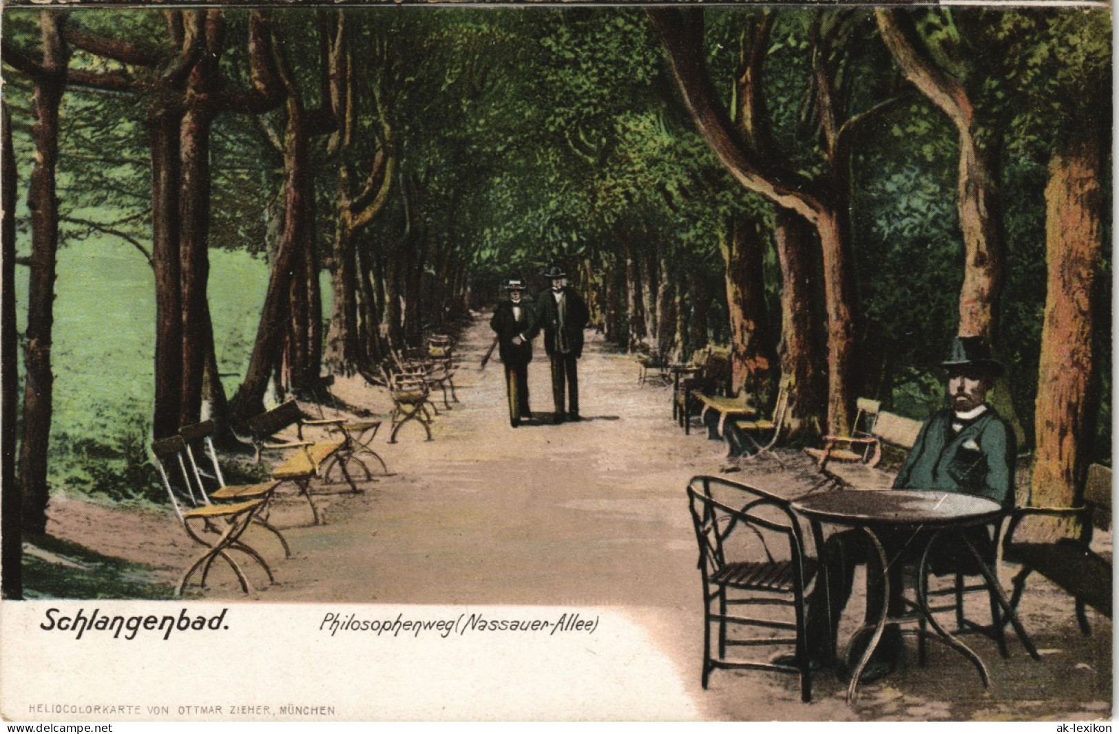 Ansichtskarte Schlangenbad Philosophenweg (Nassauer-Allee) 1908 - Schlangenbad