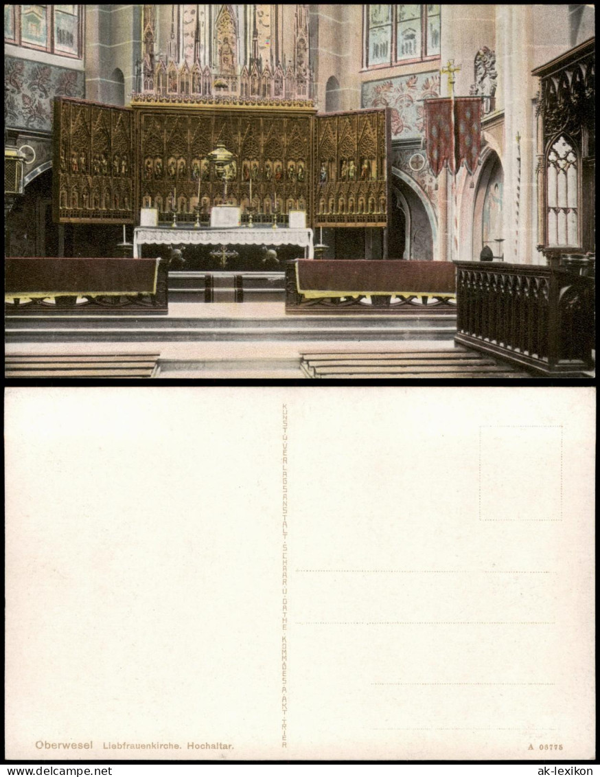 Ansichtskarte Oberwesel Inneres Der Kirche Liebfrauenkirche Hochaltar 1910 - Oberwesel