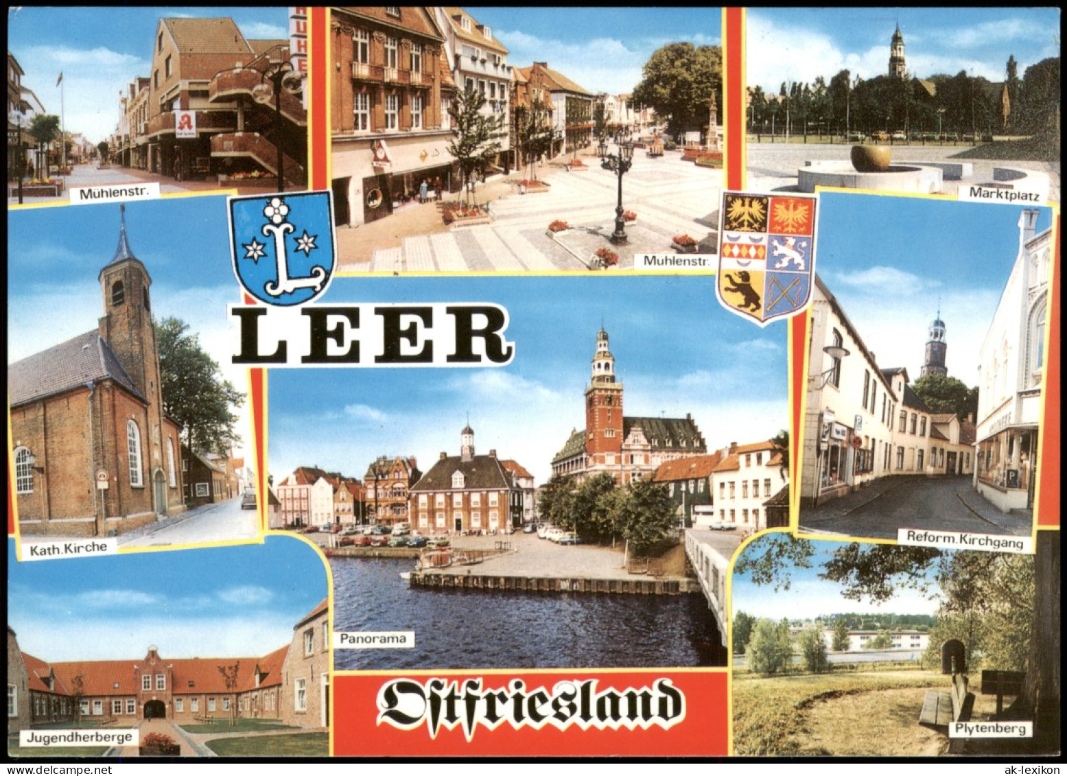 Leer (Ostfriesland) Mehrbild-AK Mit Jugendherberge, Kirche, Plytenberg Uvm. 1990 - Leer