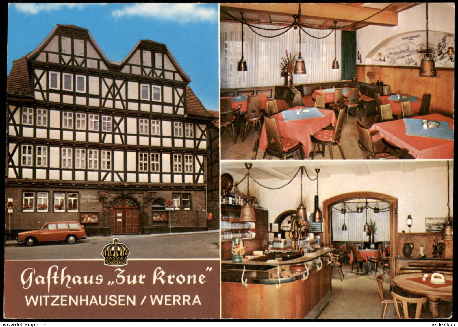 Witzenhausen Mehrbildkarte Gasthaus Zur Krone Innen Und Außen 1970 - Witzenhausen