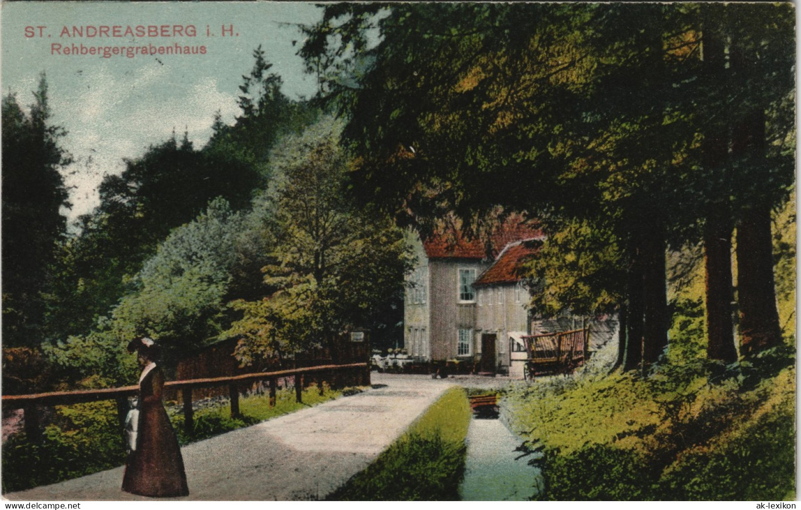 Ansichtskarte Sankt Andreasberg-Braunlage Rehbergergrabenhaus 1911 - St. Andreasberg