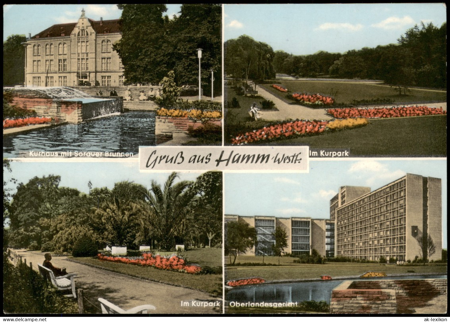 Hamm (Westfalen) Mehrbild-AK Mit Kurpark, Kurhaus U. Oberlandesgericht 1965 - Hamm