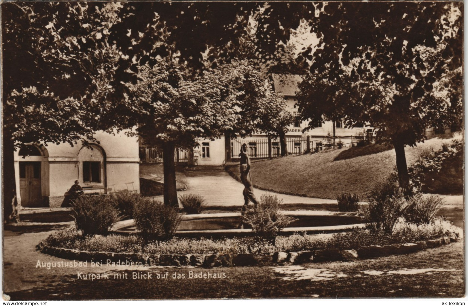 Liegau-Augustusbad-Radeberg Kurpark Mit Blick Auf Das Badehaus 1927 - Radeberg