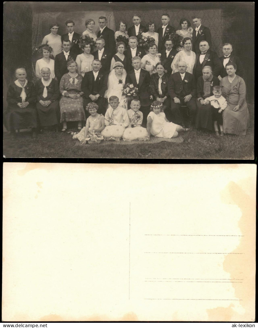 Foto  Hochzeit - Gruppenfoto 1924 Privatfoto - Hochzeiten