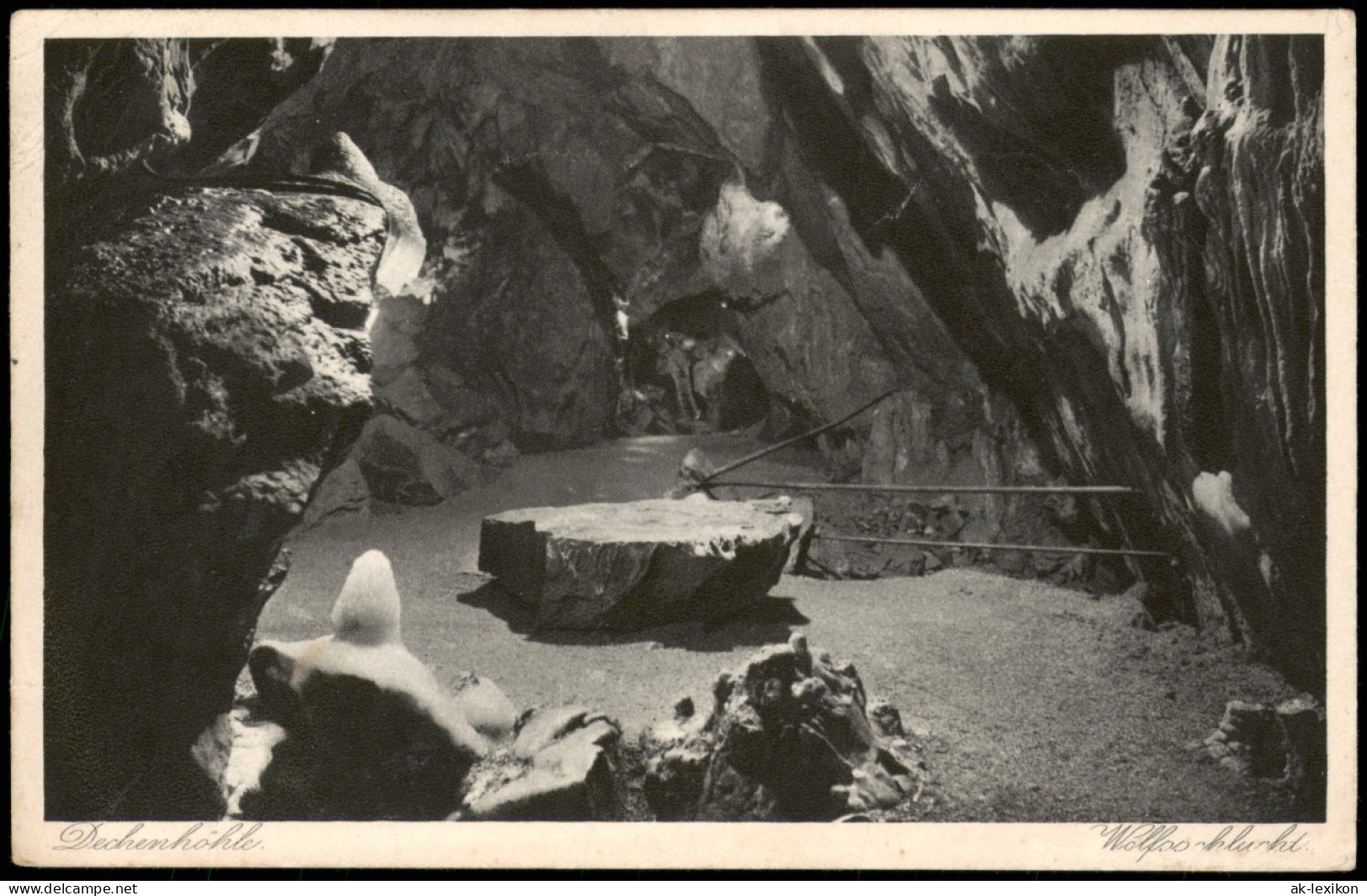 Ansichtskarte Grüne-Iserlohn Dechenhöhle Wolfsschlucht 1928 - Iserlohn