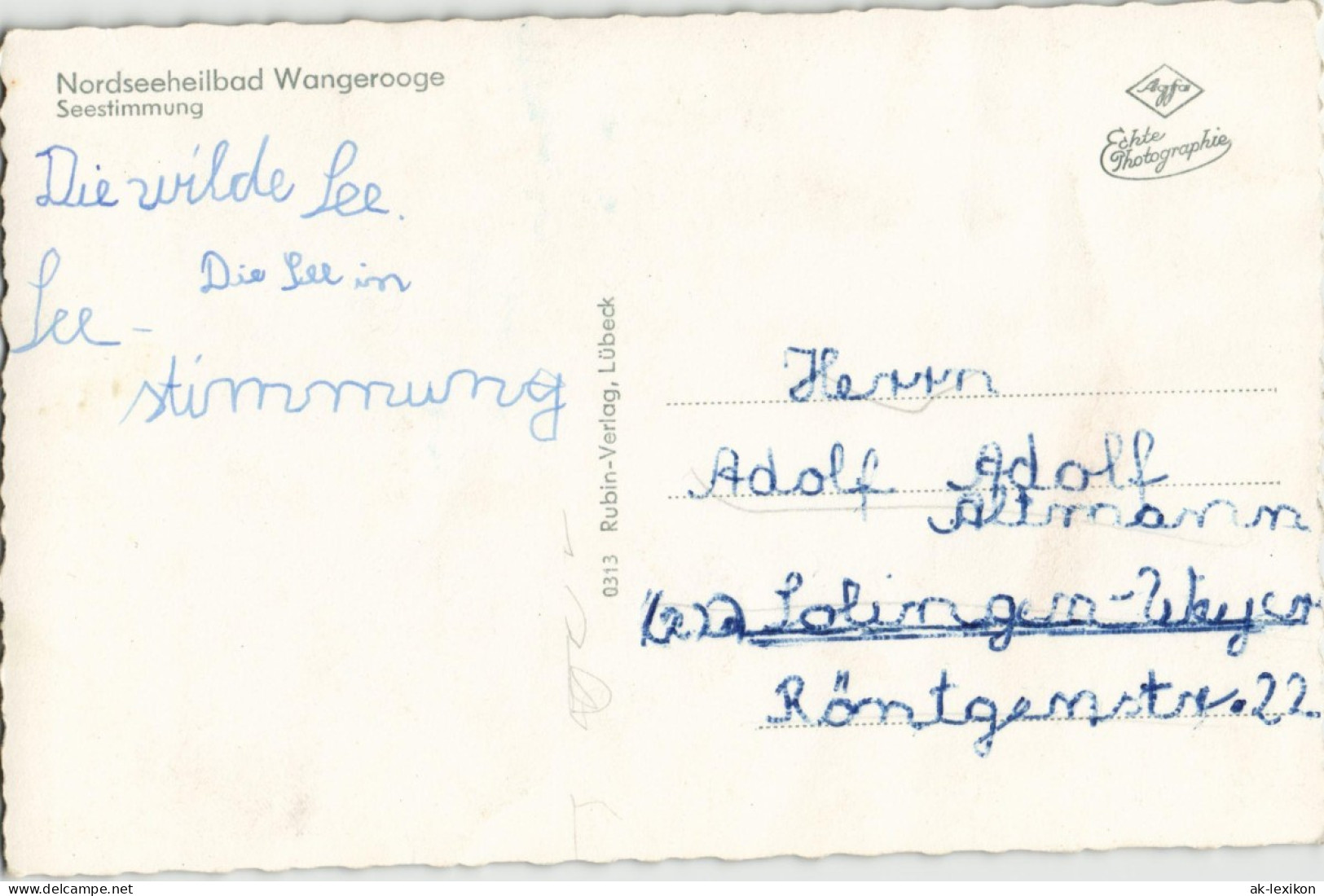 Ansichtskarte Wangerooge Seestimmung 1965 - Wangerooge