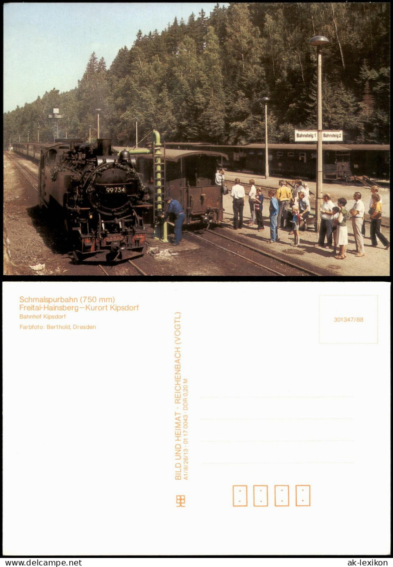 Kipsdorf Altenberg (Erzgebirge) Schmalspurbahn Freital  Bahnhof Kipsdorf  1988 - Kipsdorf