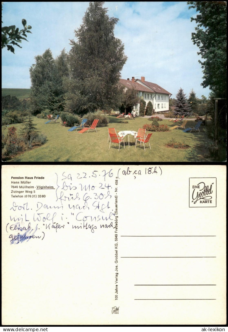 Ansichtskarte Vögisheim-Müllheim (Baden) Pension Haus Friede 1975 - Muellheim