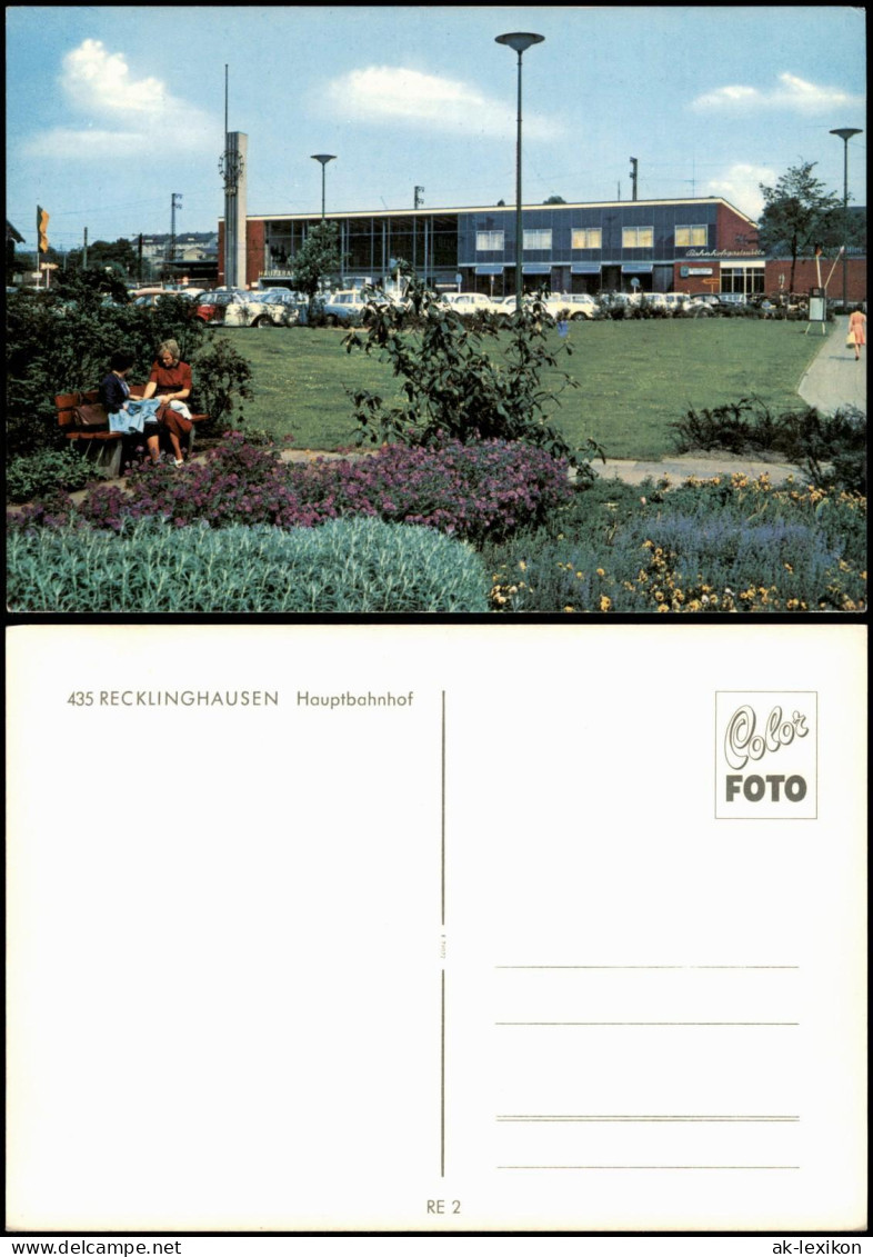 Ansichtskarte Recklinghausen Hauptbahnhof Bahnhof Vorplatz 1975 - Recklinghausen