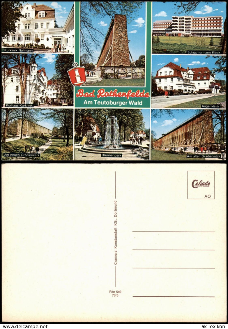 Bad Rothenfelde Mehrbild-AK Div. Kliniken Schüchtermann Klinik Augenklinik 1976 - Bad Rothenfelde