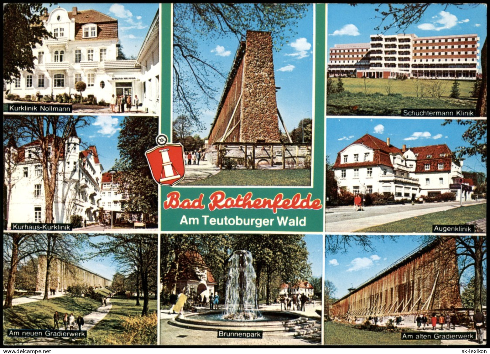 Bad Rothenfelde Mehrbild-AK Div. Kliniken Schüchtermann Klinik Augenklinik 1976 - Bad Rothenfelde