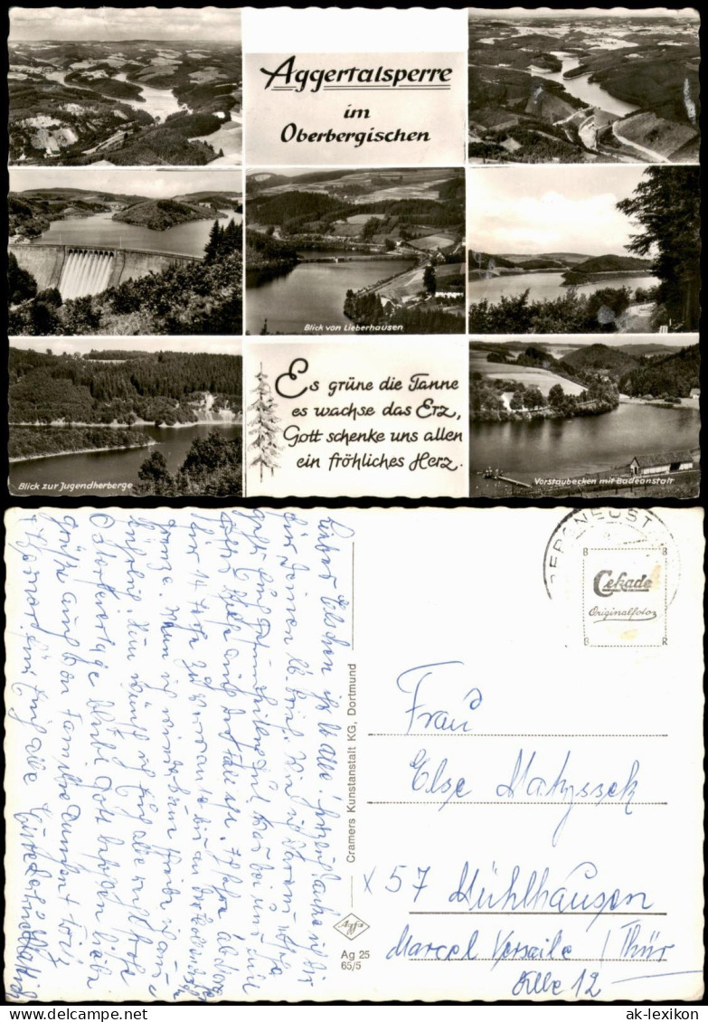 Ansichtskarte Gummersbach Mehrbildkarte Aggertalsperre Im Oberbergischen 1965 - Gummersbach