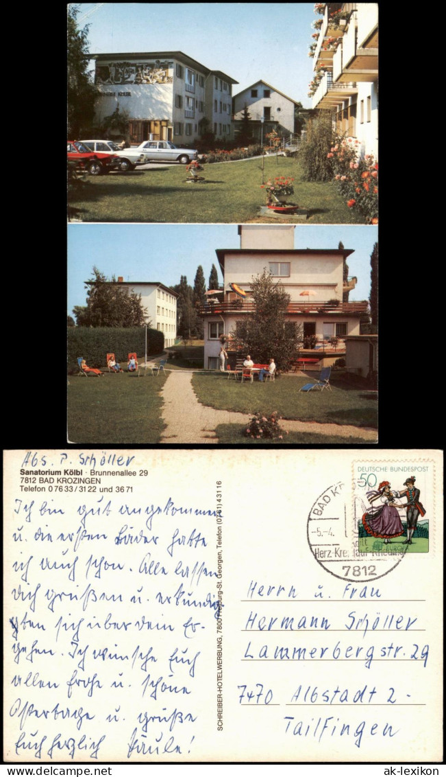 Ansichtskarte Bad Krozingen Sanatorium Kölbl In Der Brunnenallee 1975 - Bad Krozingen